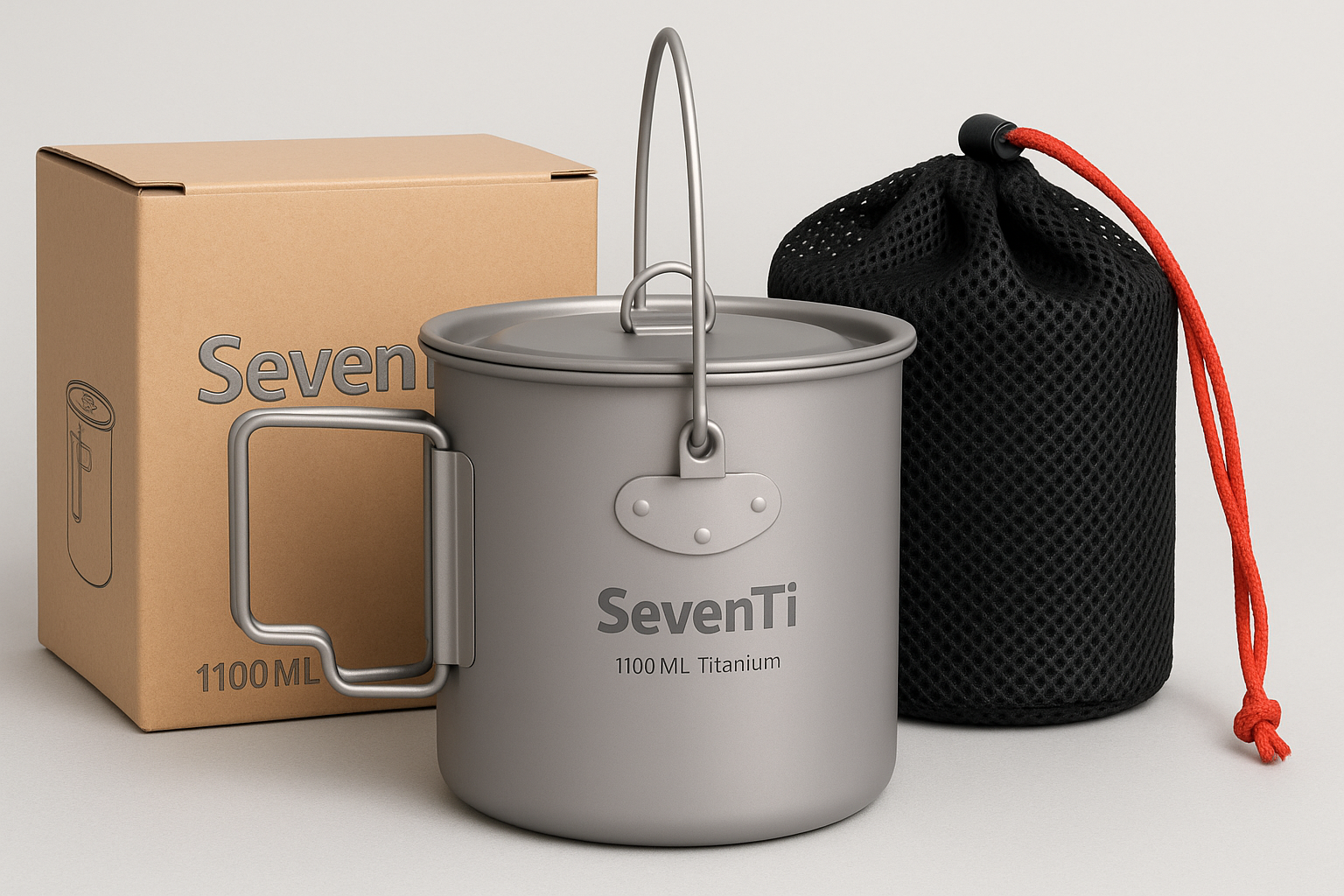 Kraft box and custom retail box for titanium cup-pot