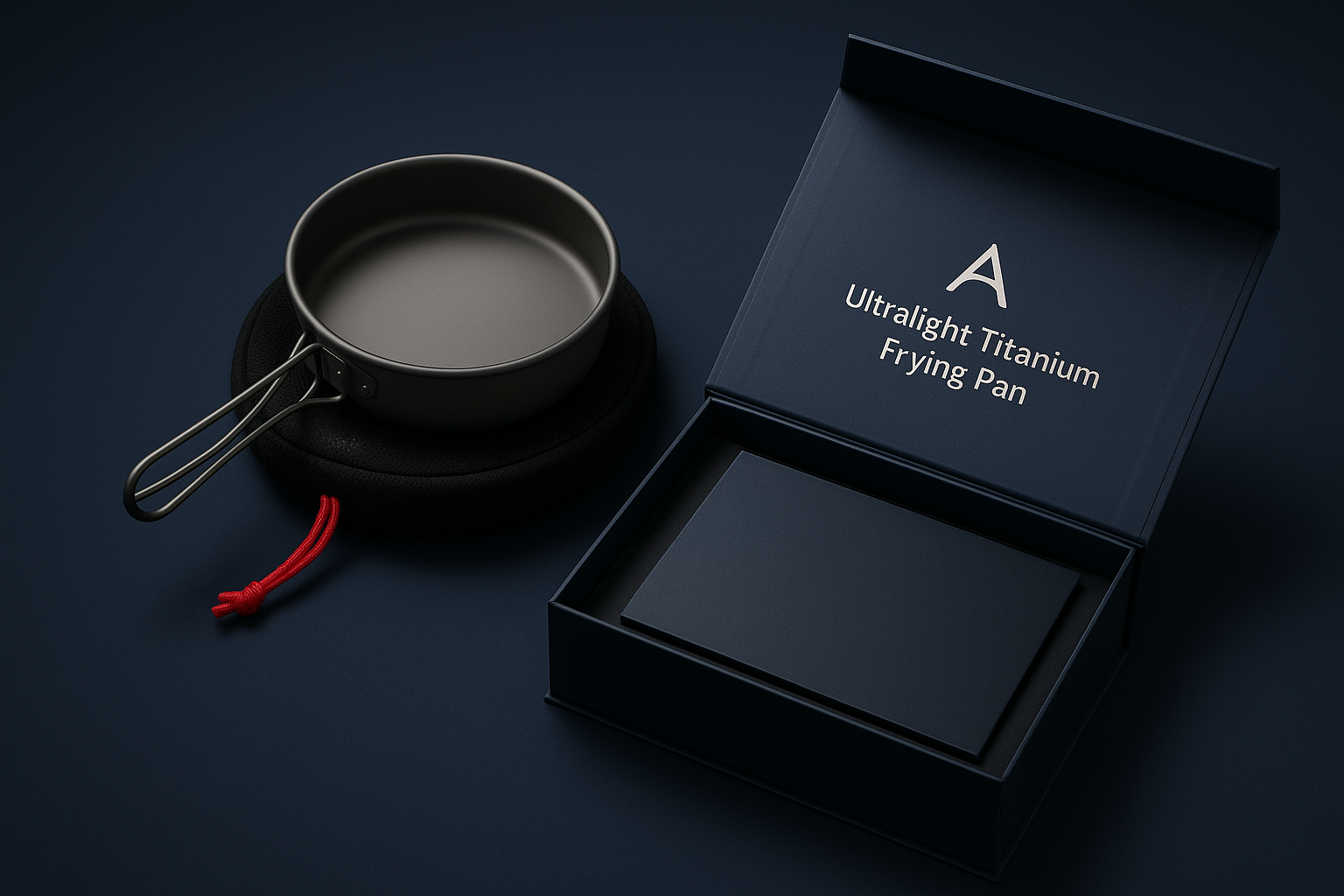 Elegant titanium pan corporate gift set