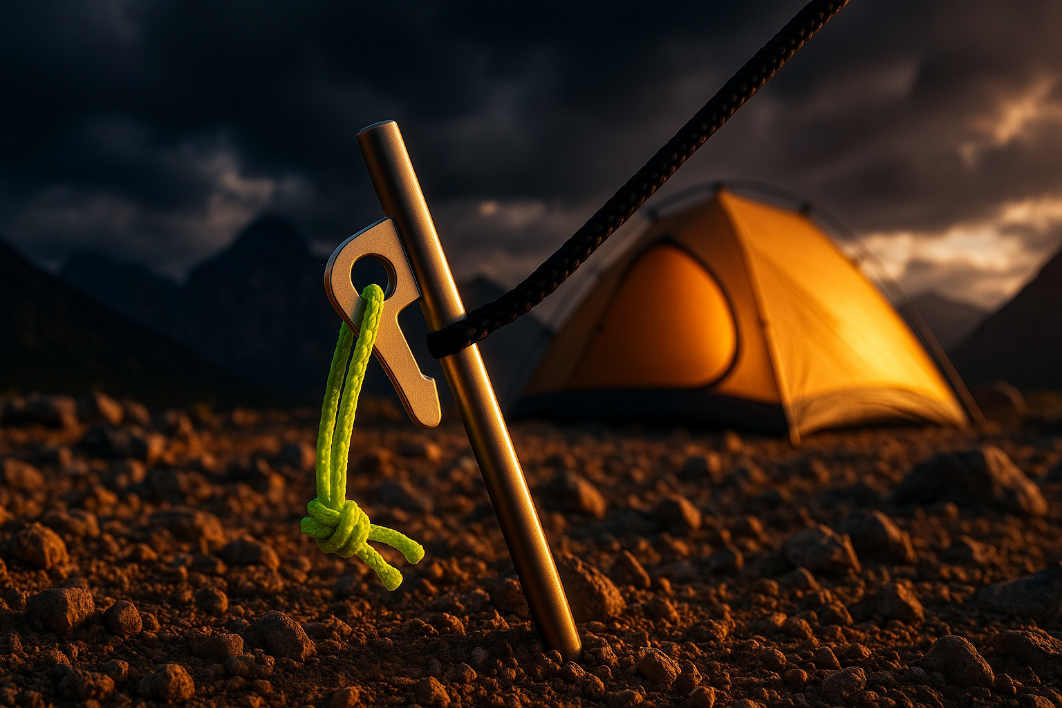 Titanium Tent Stakes in Outdoor Use