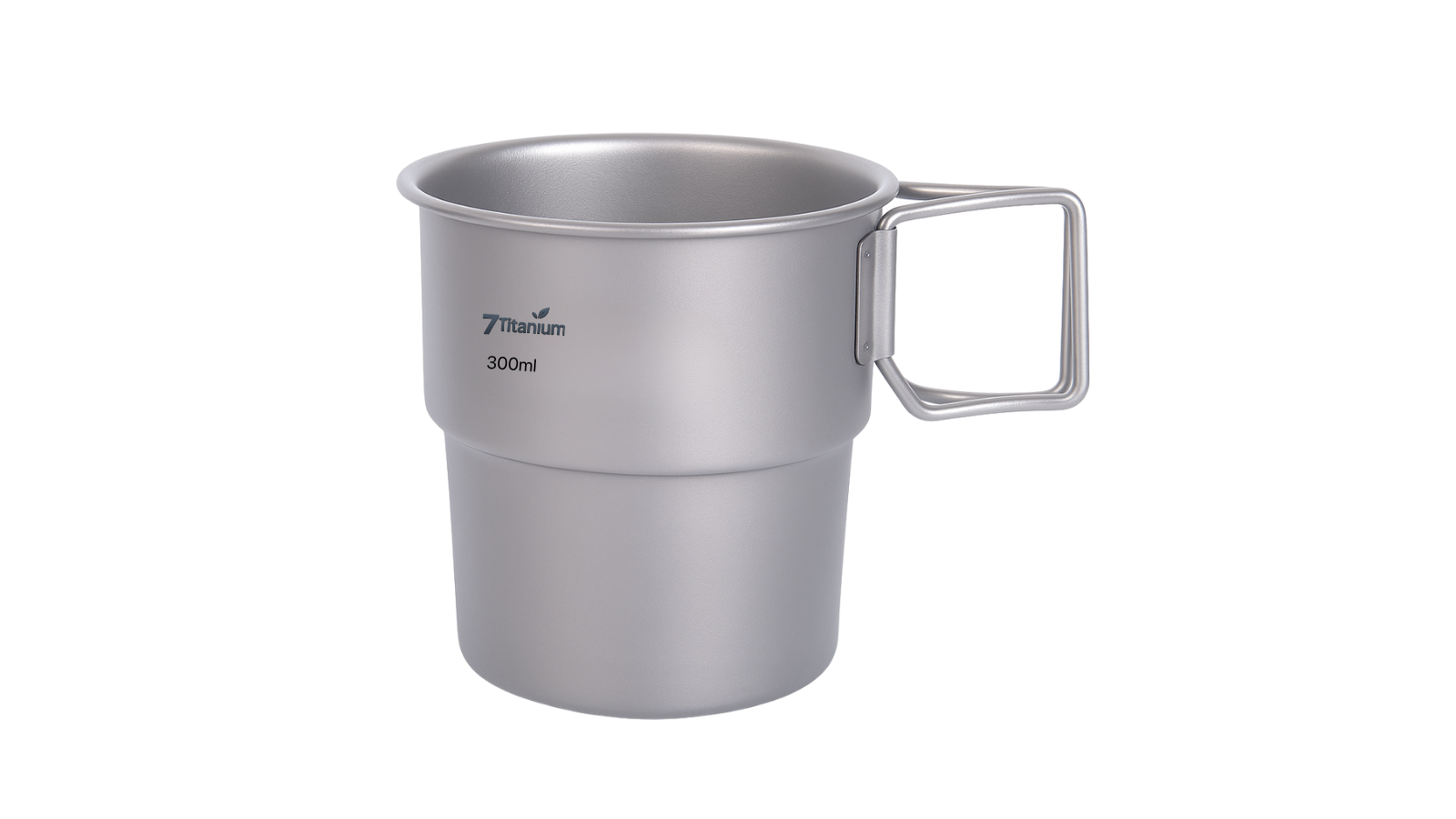 Front view — 7TITANIUM 300 ml titanium coffee cup