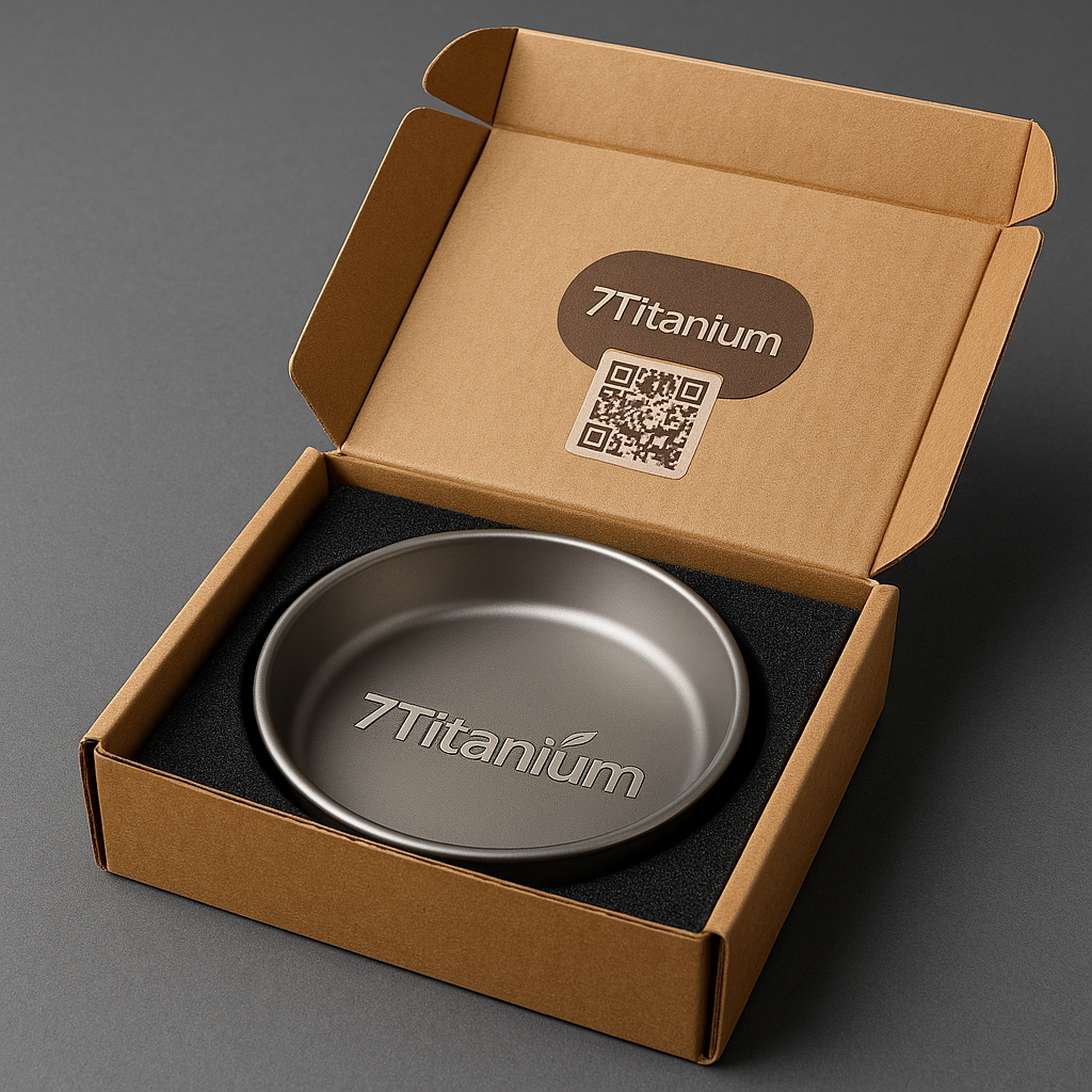 Custom packaging for titanium tableware