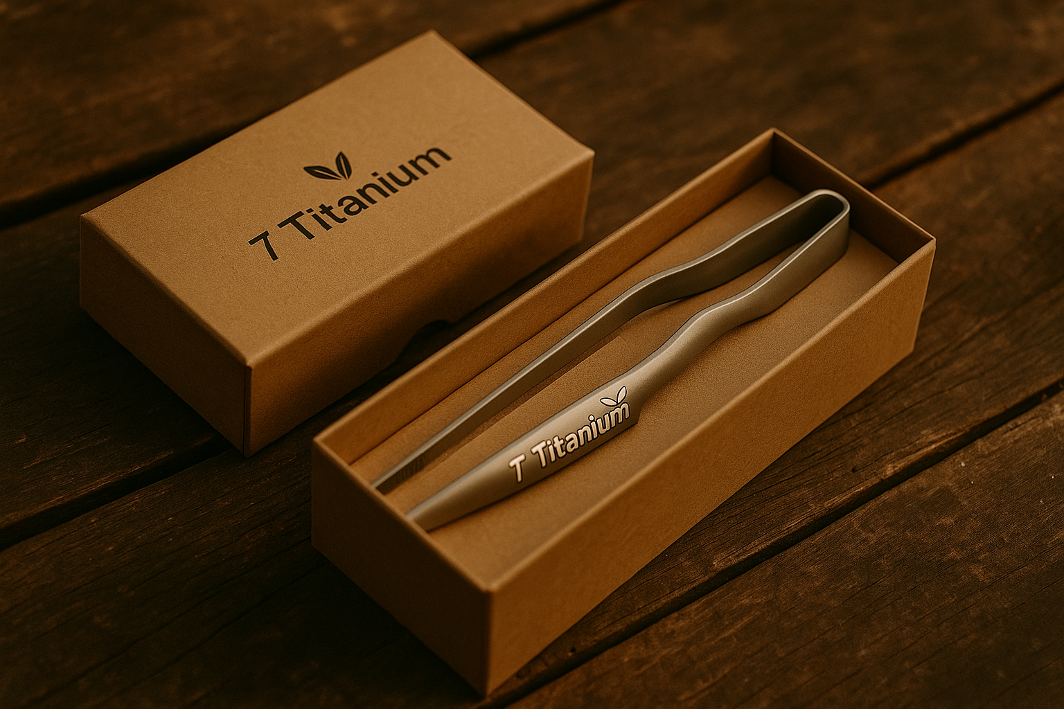 Titanium tong with gift packaging for OEM