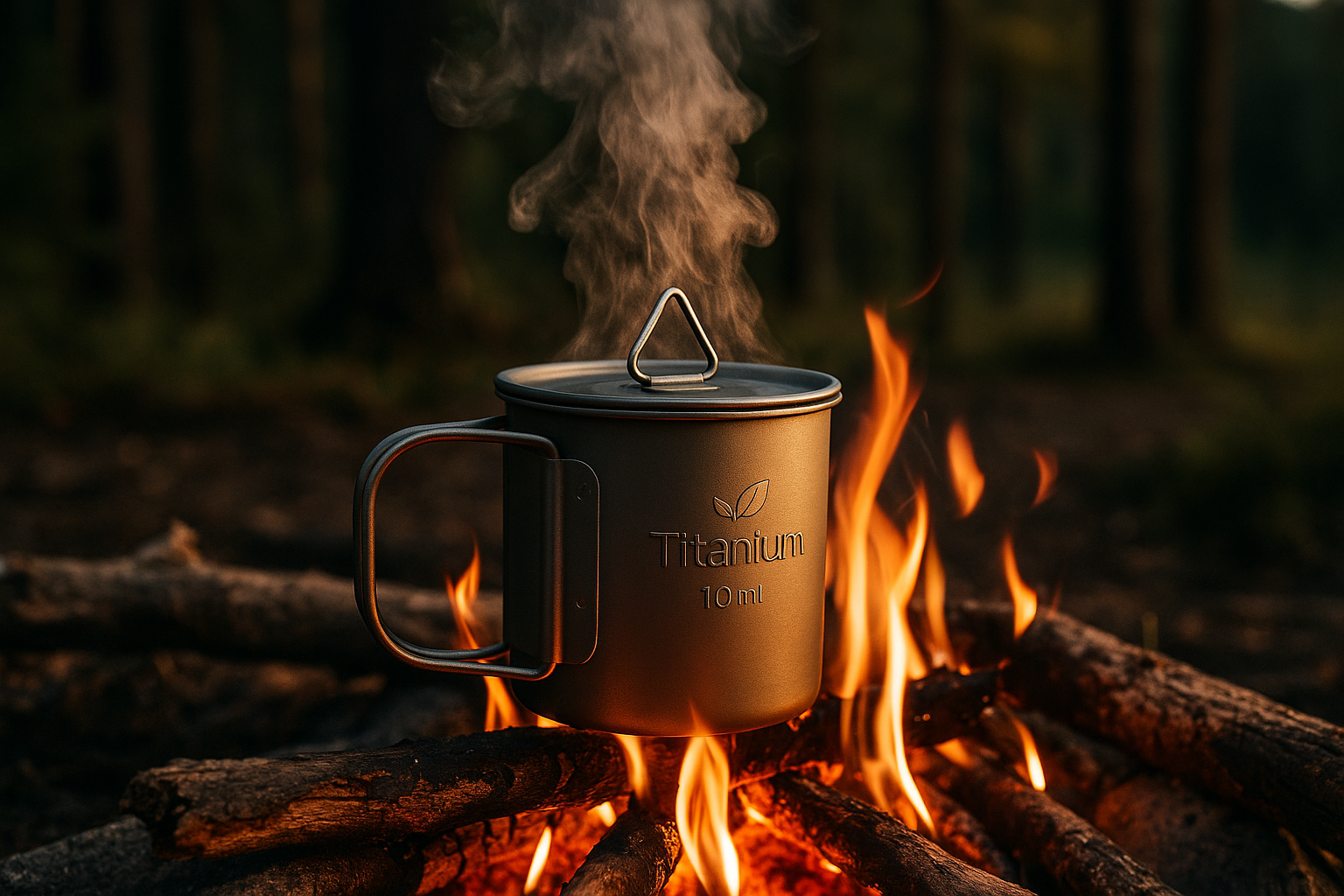 Direct heating capability of titanium mug