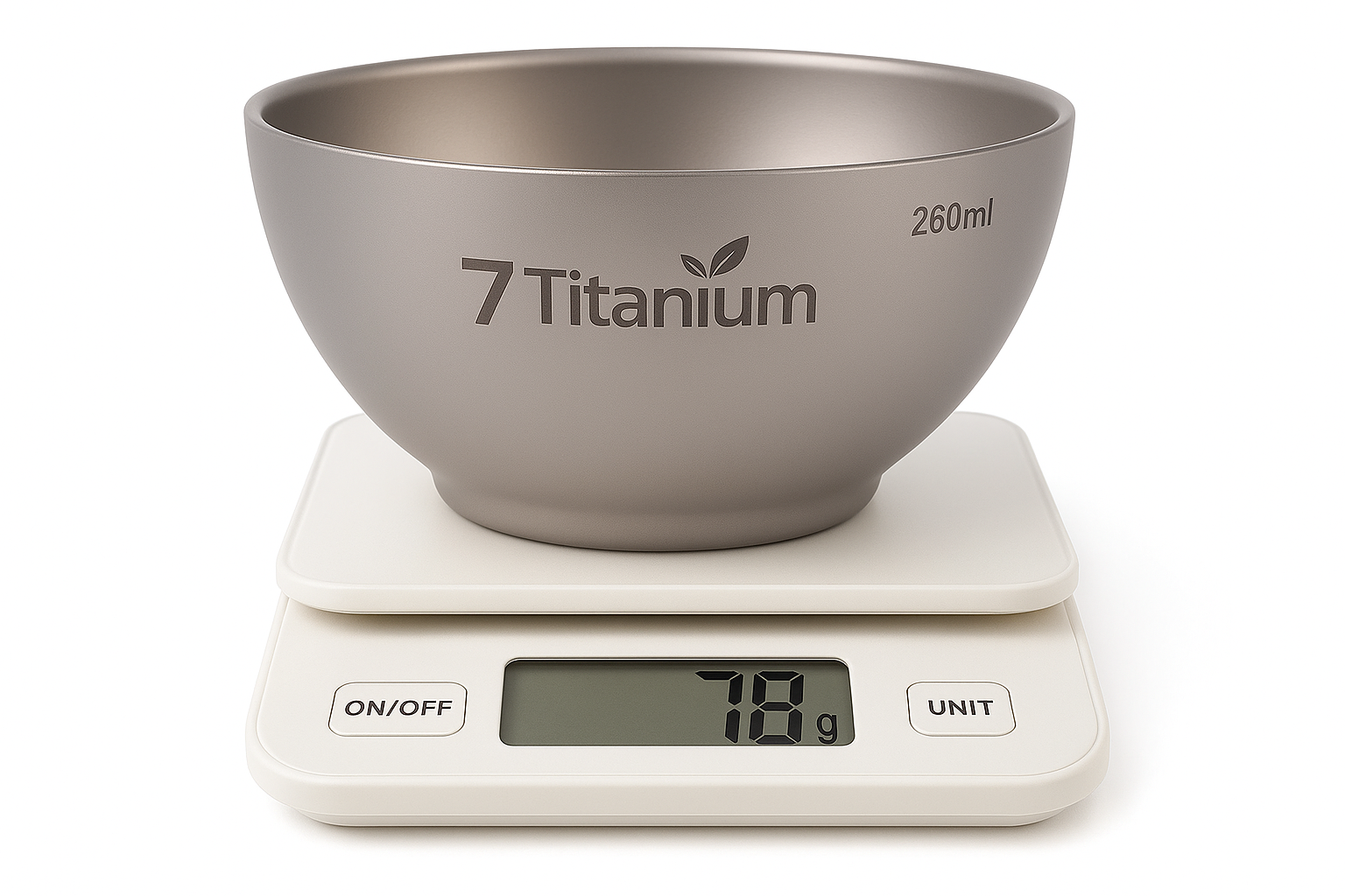 Ultralight double-wall titanium bowl