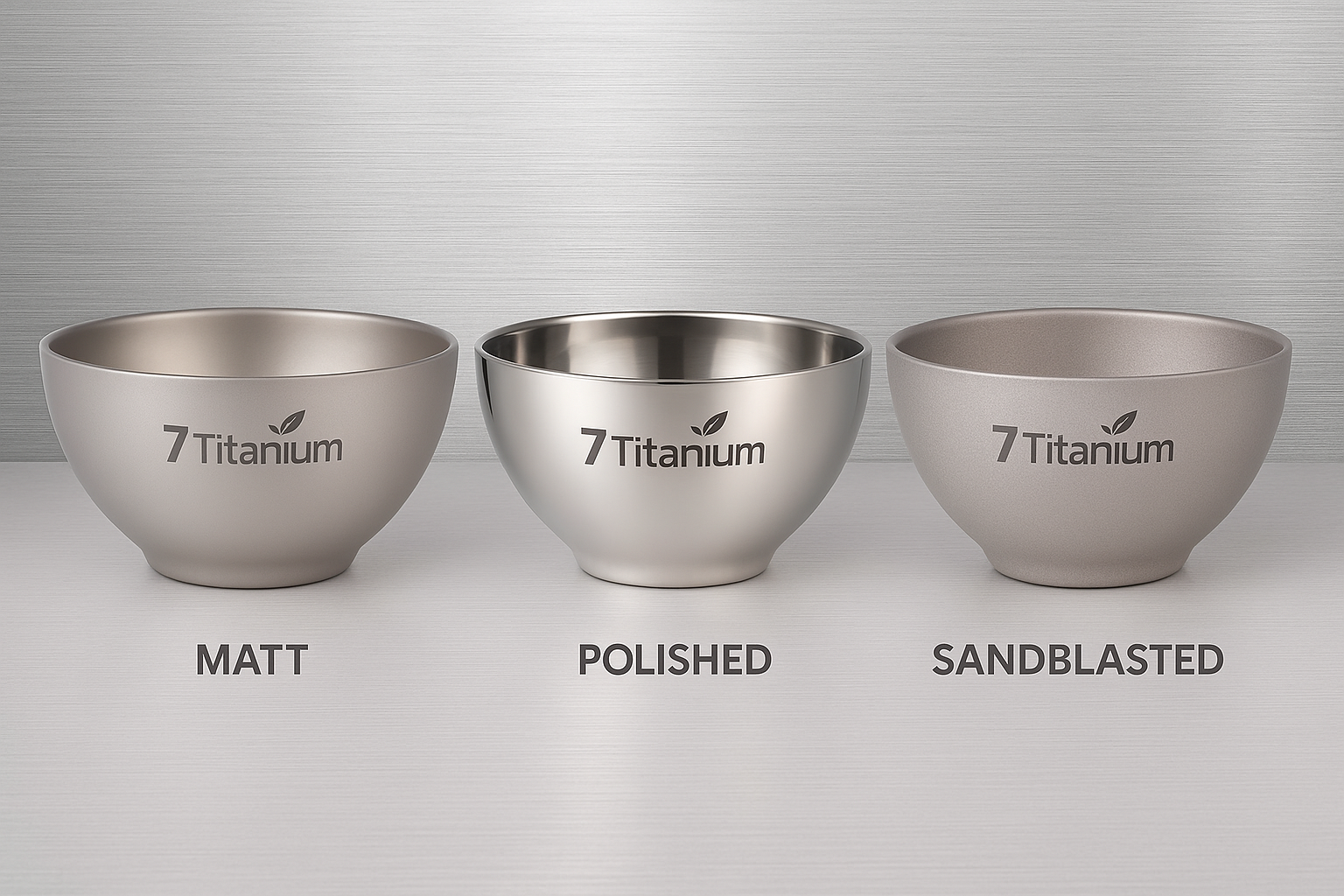 Various titanium surface finishes