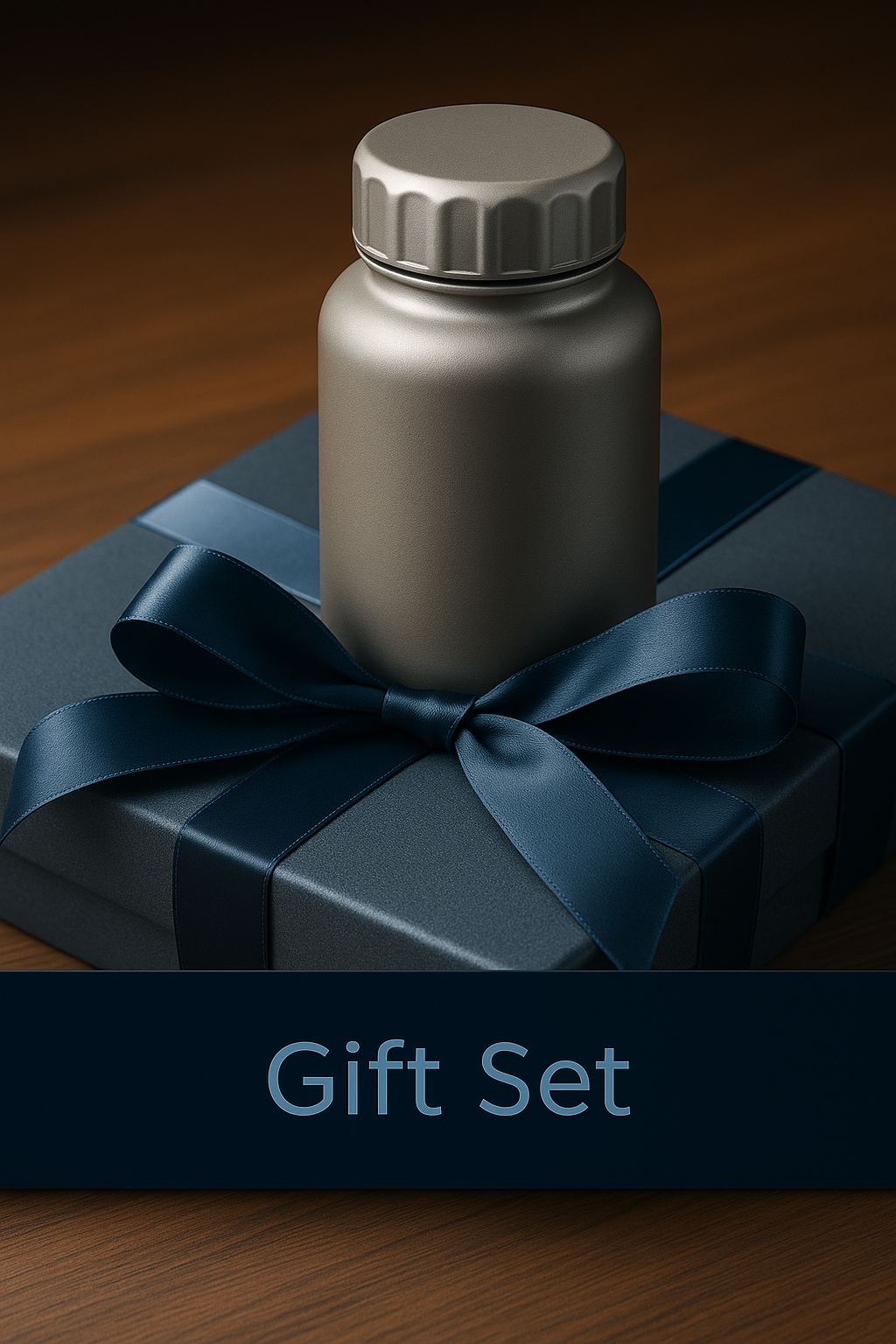 Titanium bottle gift set for business or personal occasions