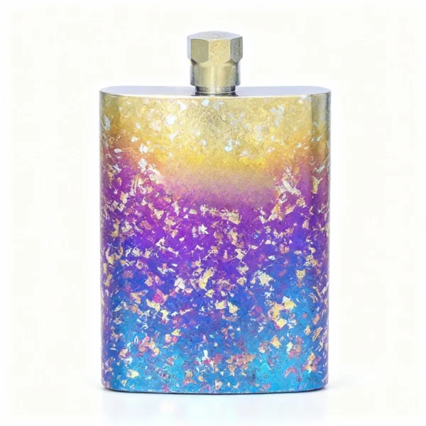 7Titanium  Titanium Colorful Flask Ultralight Mini Ti Flagon For Outdoor Travel Water Juice Whiskey Wine Pot Bottle 100Ml