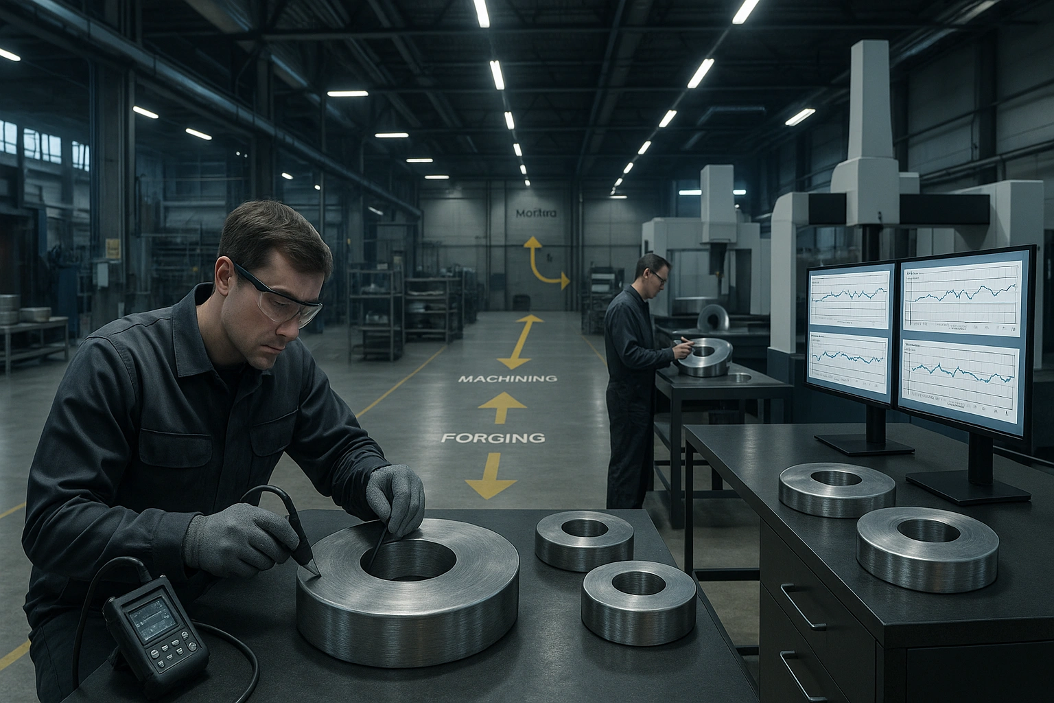 titanium oem cross functional team reviewing production risks and schedule control