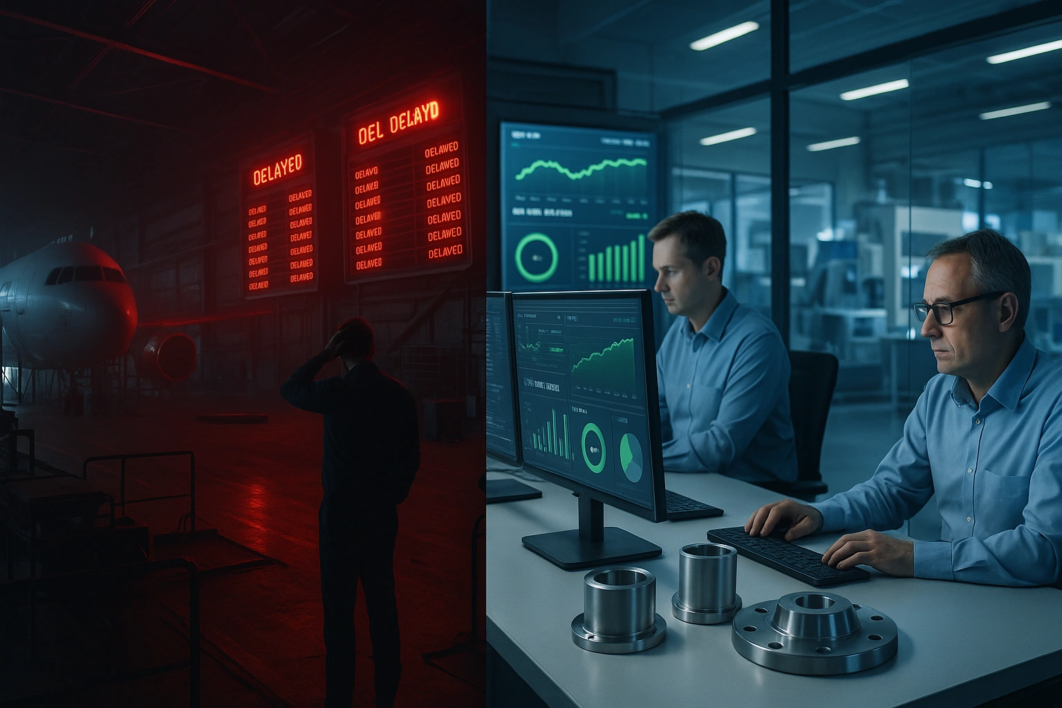 titanium oem production delays and on time delivery control dashboard