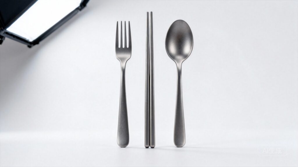 Titanium Product Photo for OEM Titanium Tableware: Fork, Spoon, Chopsticks - Image 1