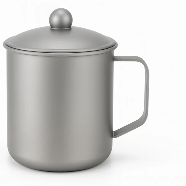 7Titanium  Titanium Camping Mug Cup With Lid Ultra Light Portable Hiking Backpacking Cooking Kit Picnic Tableware