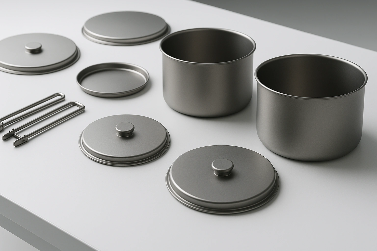 Titanium Nesting Cookset Components OEM Layout
