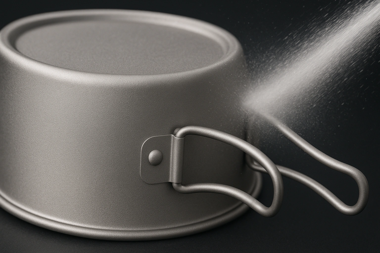 Batteria di pentole in titanio da 1 L–1,4 L con finitura superficiale sabbiata per marche di pentole OEM
