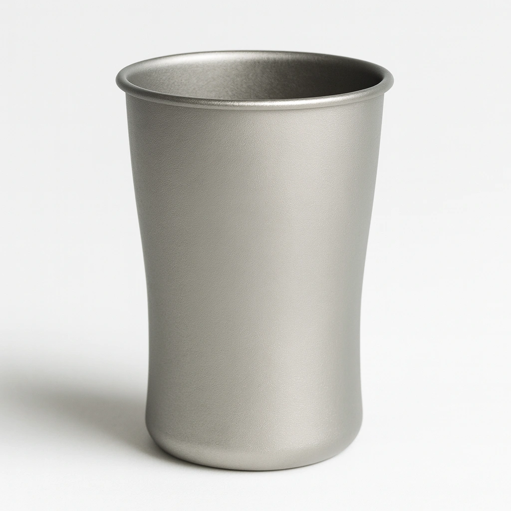 600ml titanium mug front view