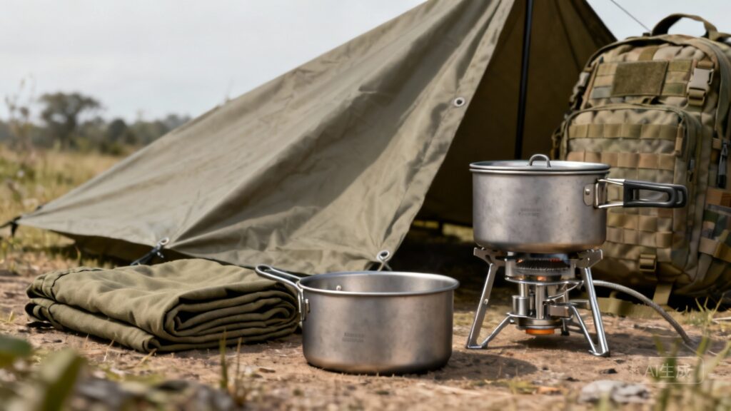 Titan-Produktfoto, warum Titantöpfe und -pfannen am besten für Campingmarken geeignet sind – Bild 1